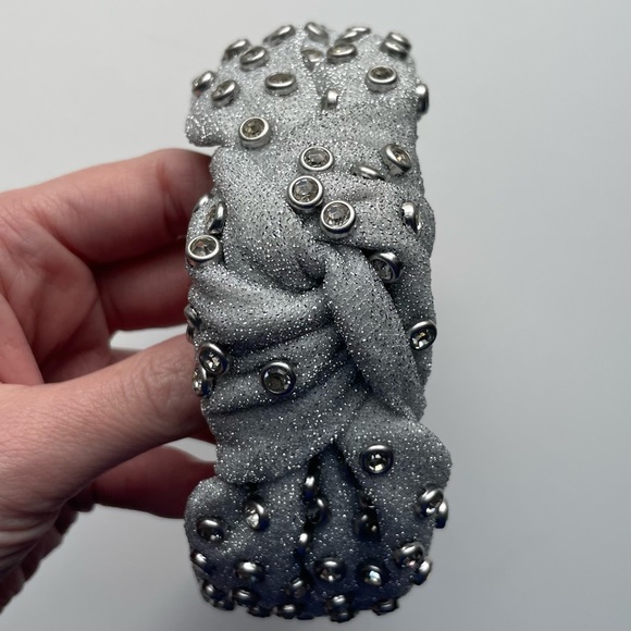Lele Sadoughi Silver Crystal Studded Headband - Picture 4 of 7